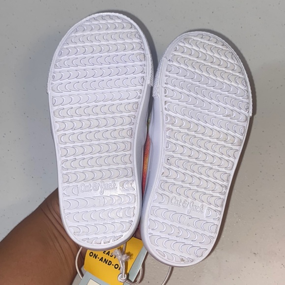 Cat & Jack Baby Girl Pinkish Yellow Tie-Dye Slip On Vans Sneaker Shoe Size 7 NWT - Picture 5 of 8